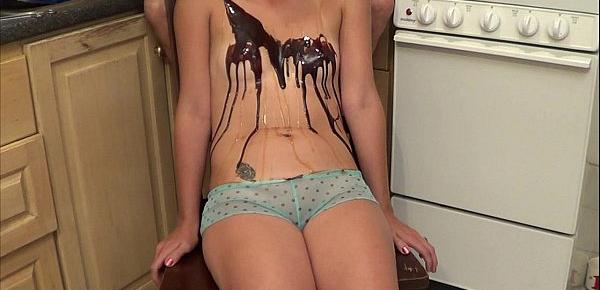  Mary Jane Covered in Honey and Chocolate Sauce